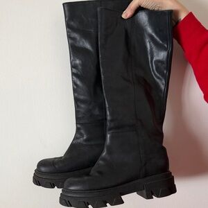 ALOHAS Black Katiuska leather boots